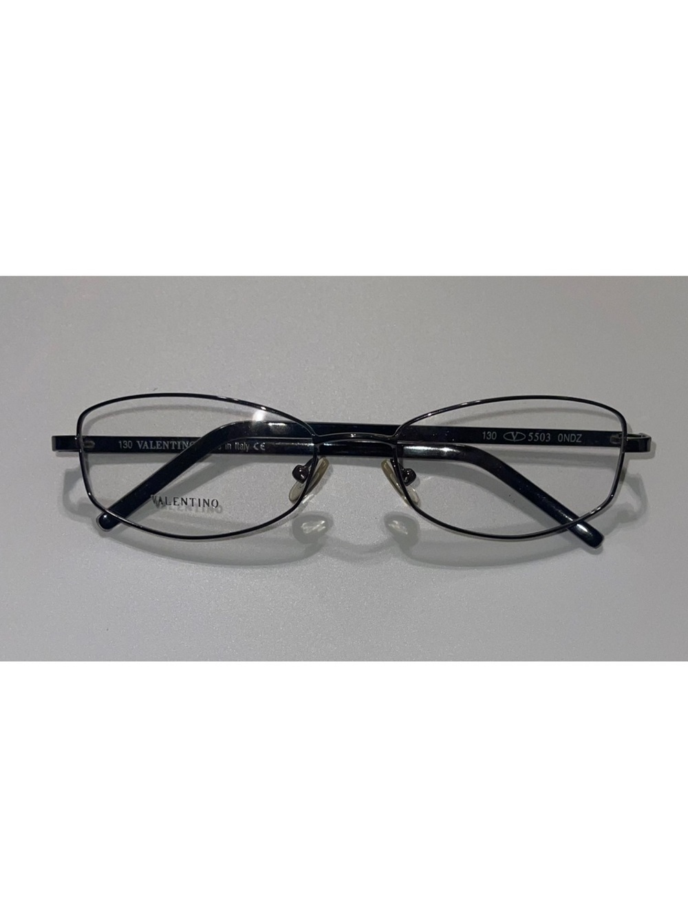 NWOT Valentino Women’s Slim Metal Rectangle Glasses in Black 5503 ONDZ